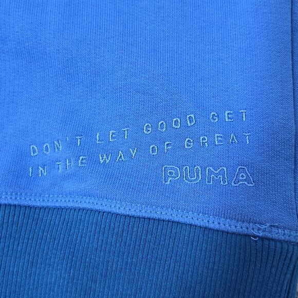 PUMA NWOT Men's Sweatshirt Crewneck Blue Cotton XL - Picture 5 of 10